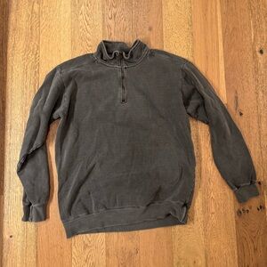 Dark Gray Quarter-Zip Pullover Comfort Colors